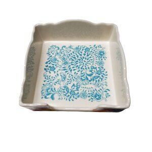 Pioneer Woman Flea Market Stoneware Napkin Holder 7.75" Square Floral Flower